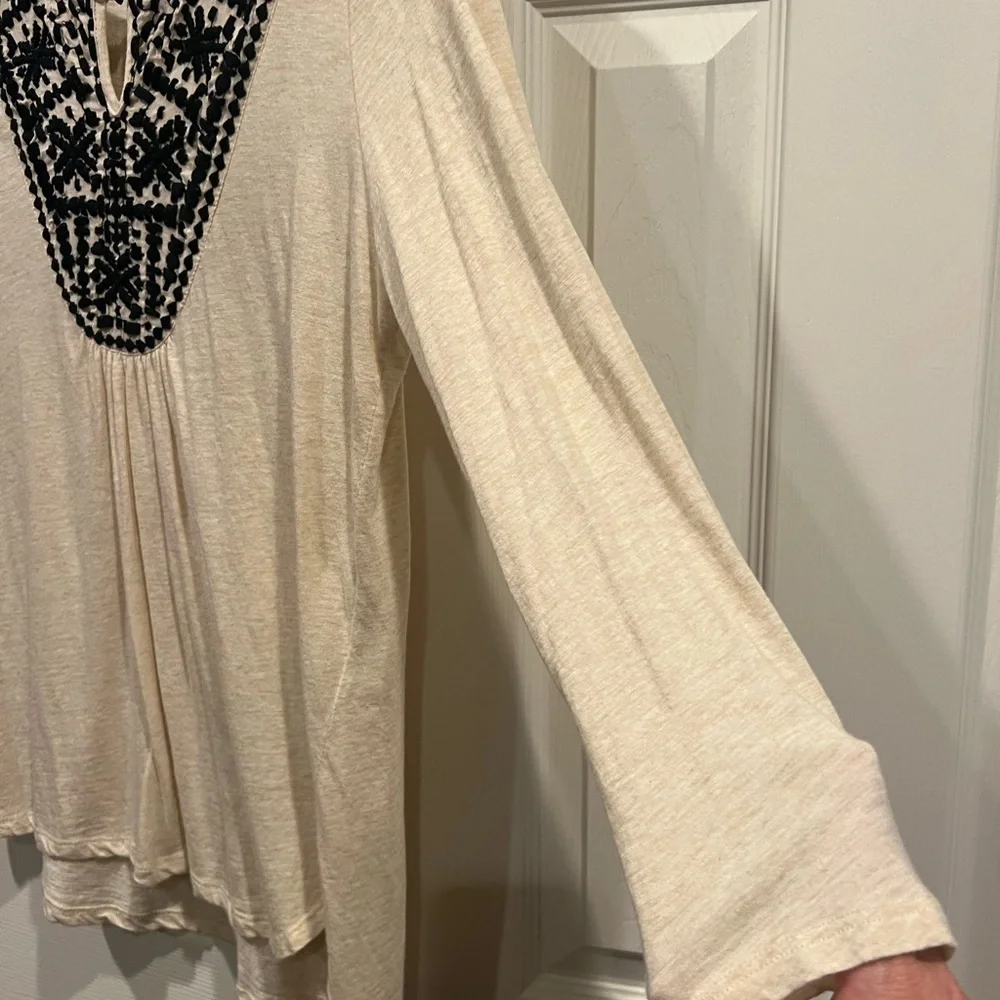 Lucky brand embroidered knit top